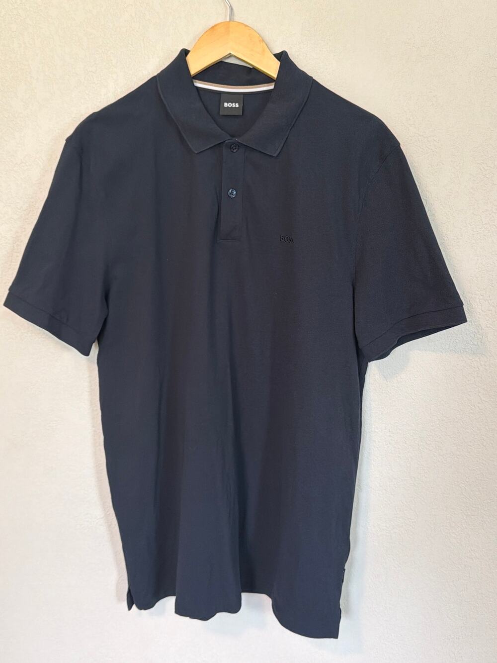 Hugo BOSS Men’s Navy Blue 100% Cotton Polo, XL